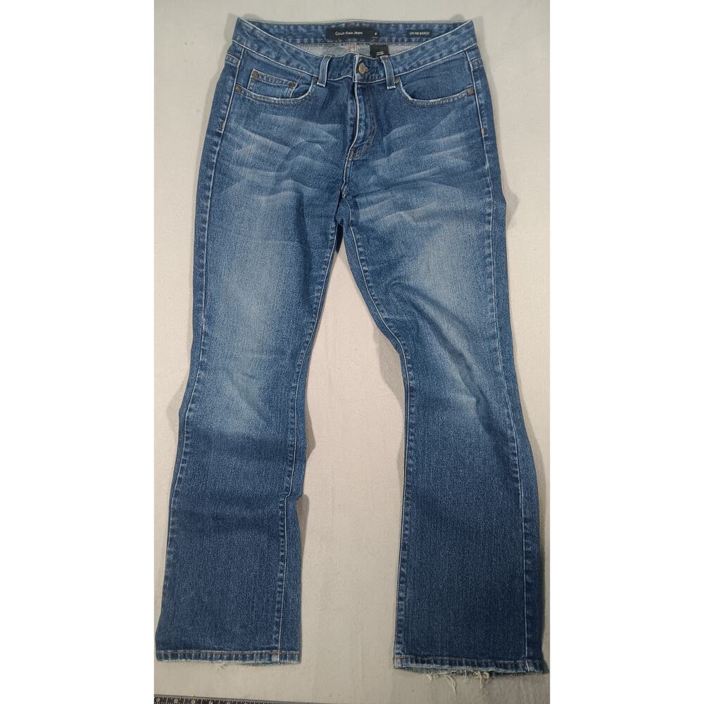 Calvin Klein Jeans Women’s Low Rise Bootcut Blue Denim Stretch Size 8 baggy